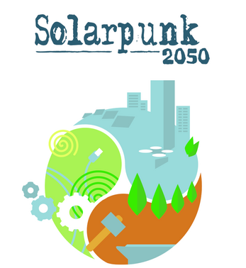 The cover of the Solarpunk 2050 Con Adventure